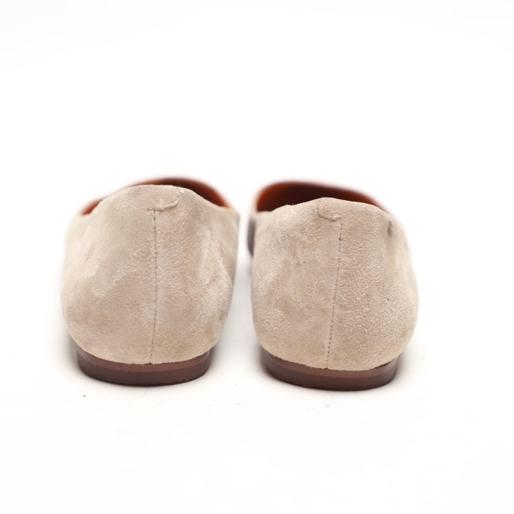 Madewell Beige Tan Sidewalk Skimmer Suede Flats Slip On Shoes. - Picture 5 of 9